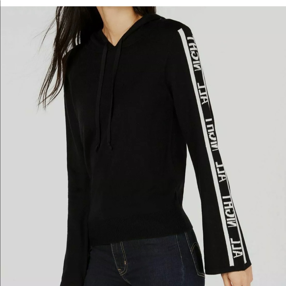 NWT-Bar III Black White All Night Logo Pullover
